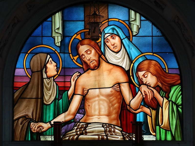 1877-Arturo Chelini - Lucca, cimitero urbano, arcate sud, cappella Borelli Baroni - Cristo in pietà